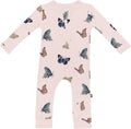 Unisex Rayon Bamboo Zippered Rompers 0-24 Months - Soft Comfort
