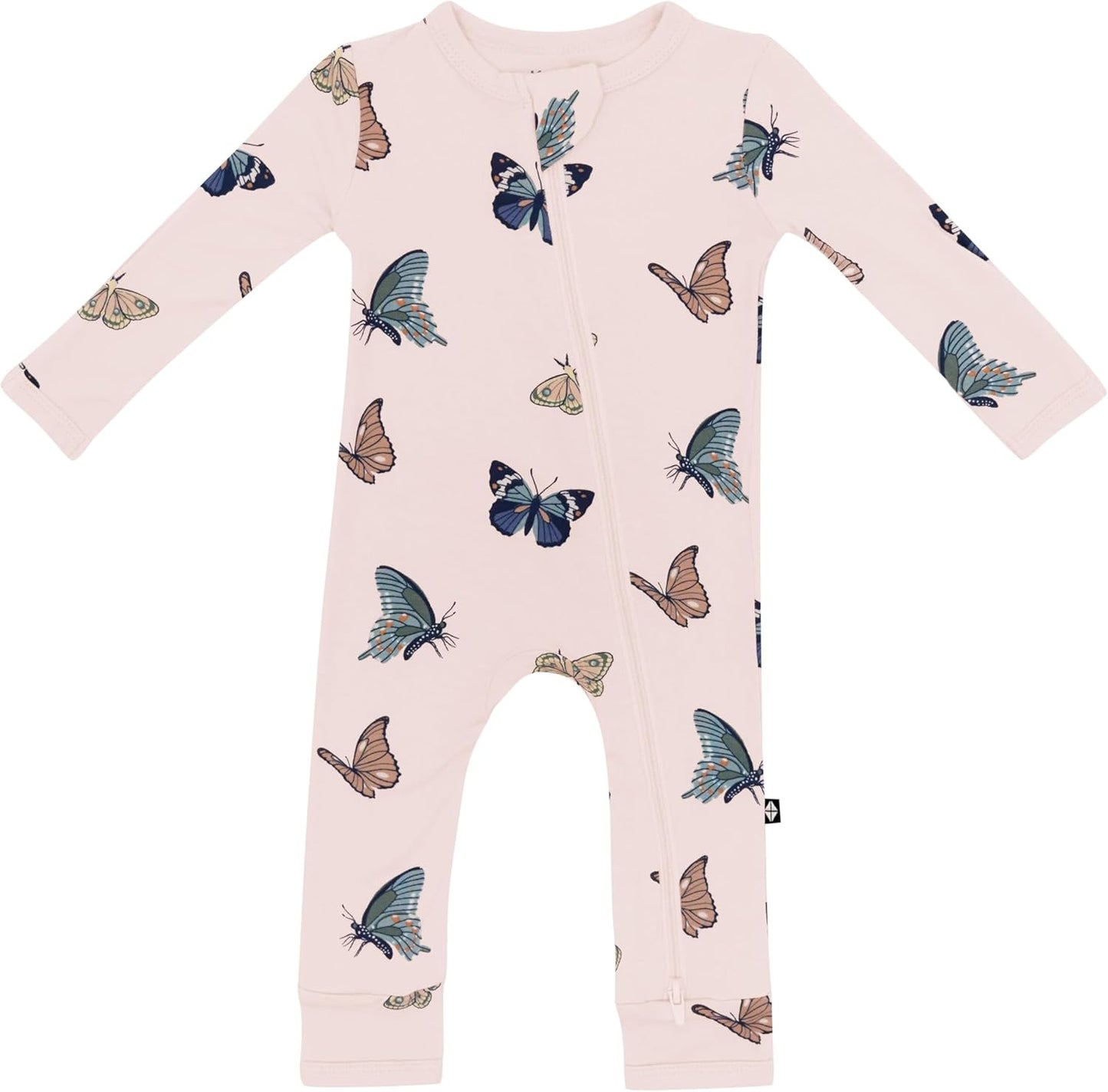 KYTE BABY Unisex Rayon Bamboo Zippered Rompers for Infants