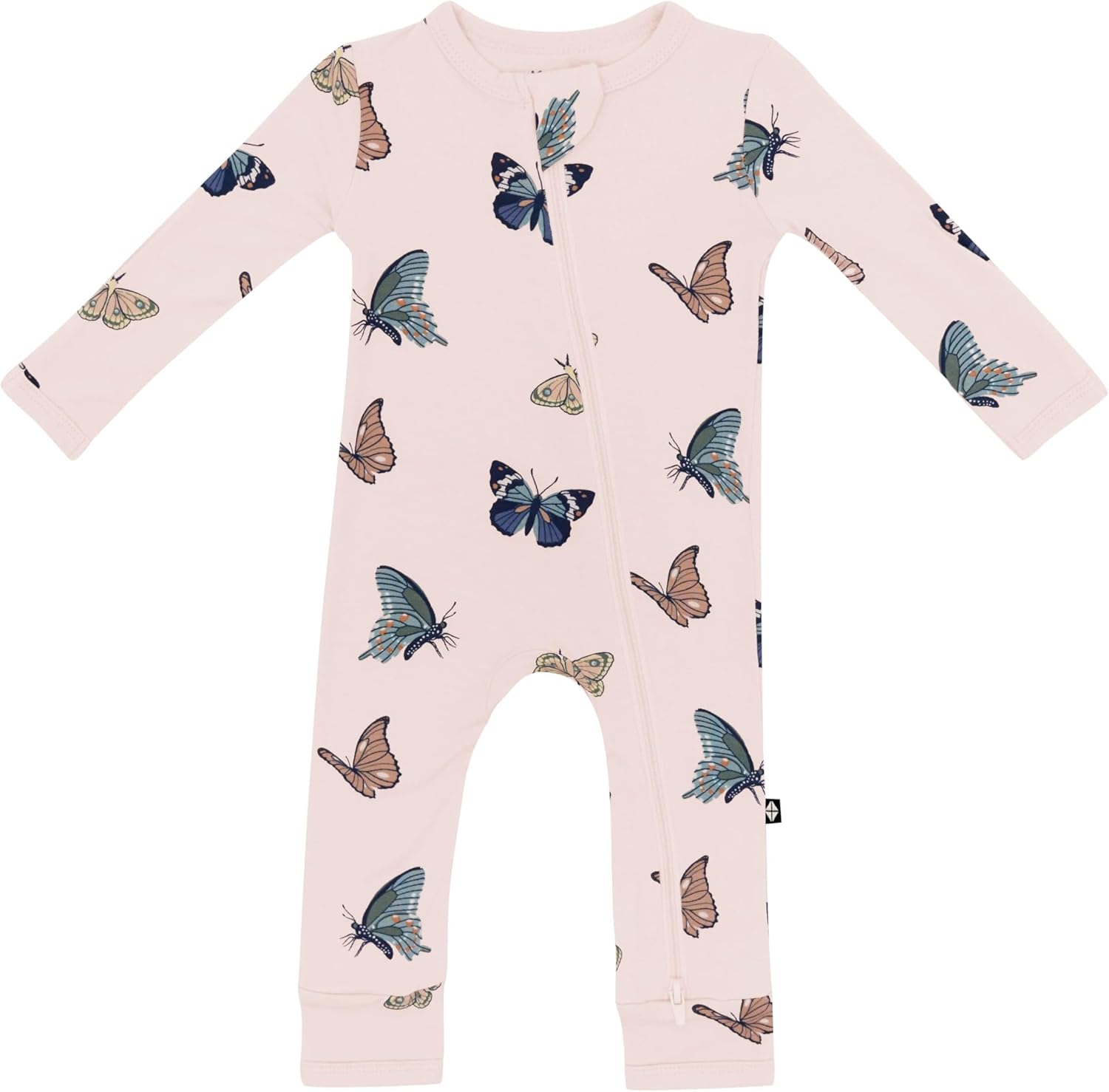 KYTE BABY Unisex Rayon Bamboo Zippered Rompers for Infants