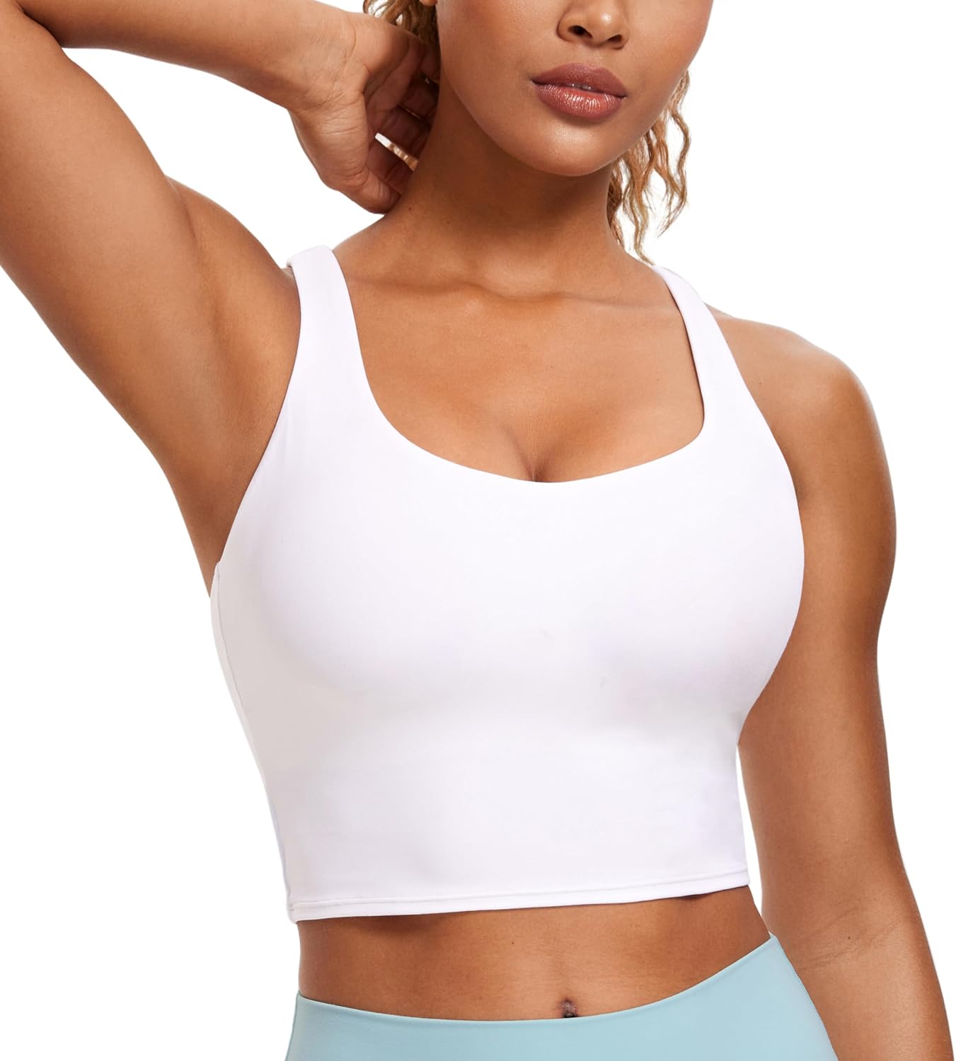 CRZ YOGA Womens Butterluxe Strappy Longline Sports Bra Review