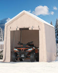 10x10FT Outdoor Portable Storage Shed with Roll-Up Door - Durable