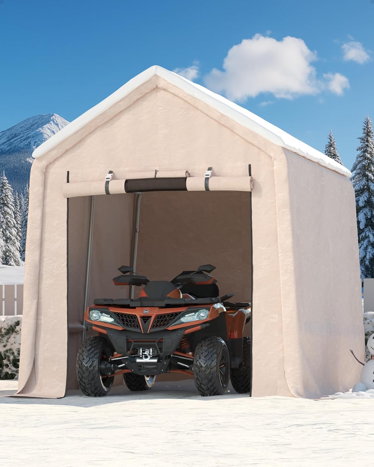 10x10FT Outdoor Portable Storage Shed for Tools and Bikes