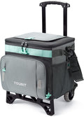 TOURIT 50-Can Collapsible Rolling Cooler - Durable Wheeled Cooler