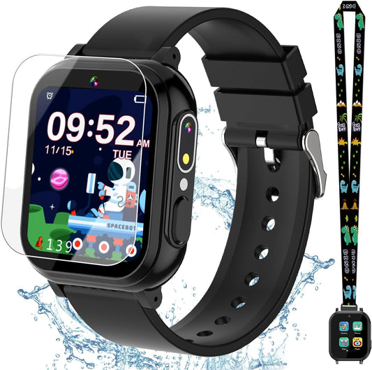 Kids Waterproof Smart Watch with Games and Dual Camera Fun