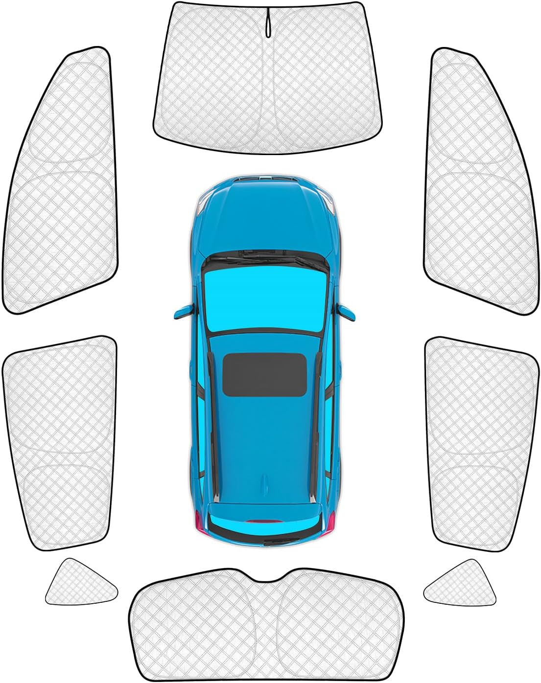 KMF 8pcs Thicken Full Window Sun Shades for Subaru Crosstrek