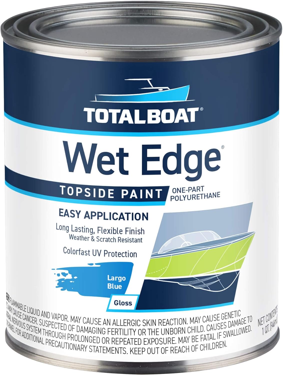 TotalBoat Wet Edge Marine Topside Paint for Boats and Fiberglass