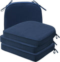 Sunbrella Round Corner Seat Cushions 17in x 16in x 2in - Set of 4