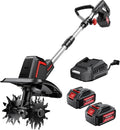 Cordless Electric Tiller for Gardening - Portable 8.0Ah Battery