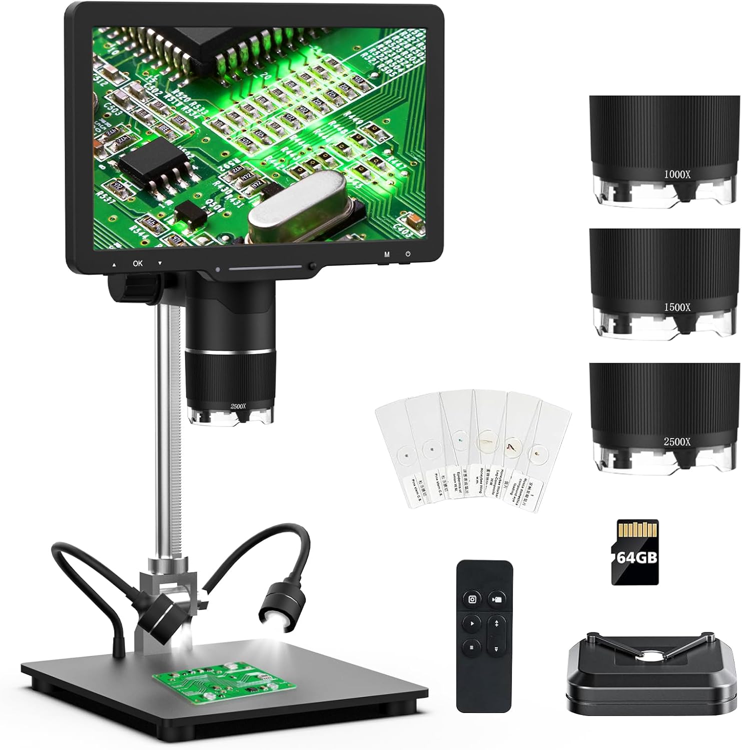 10.1in LCD Digital USB Coin Microscope with 2500X Magnification