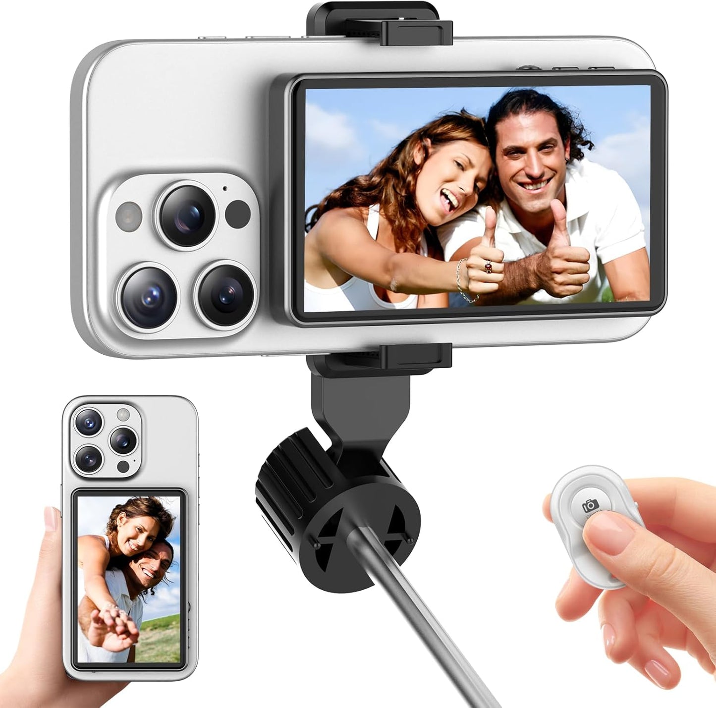 Vlog Selfie Monitor Screen for iPhone & Android with 100FT Range