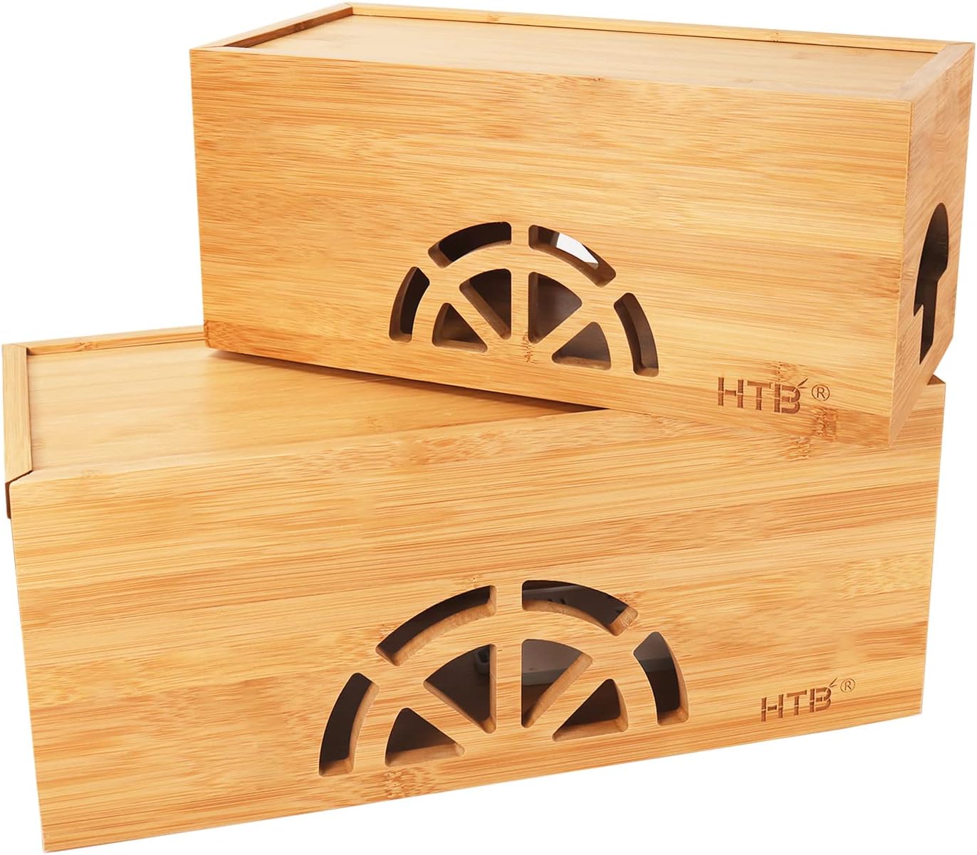 Bamboo Cable Management Set by HTB | Hide Wires in Style