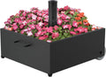Heavy-Duty Umbrella Base with Wheels - 150lb Fillable Planter Stand