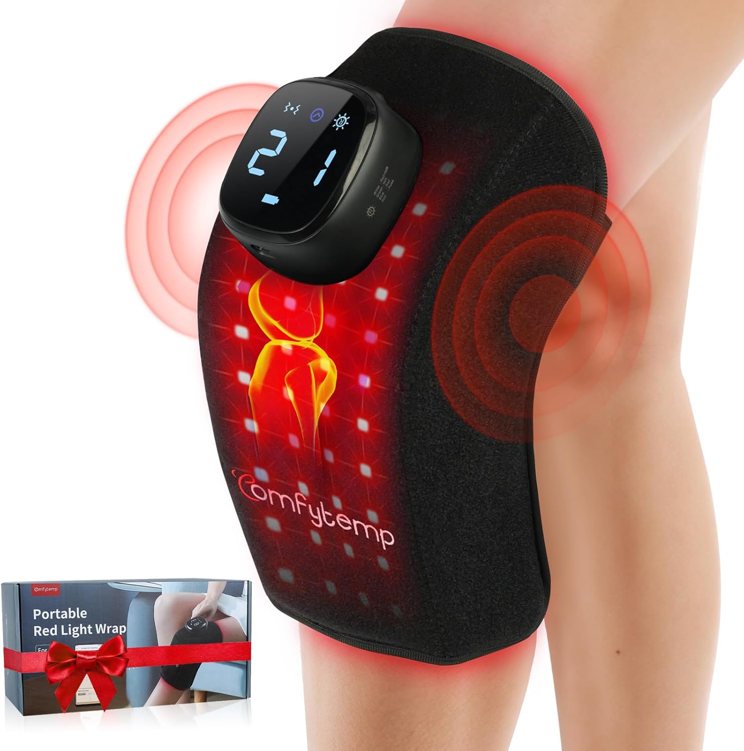 3D Red Light Knee Wrap - Pain Relief & Massage