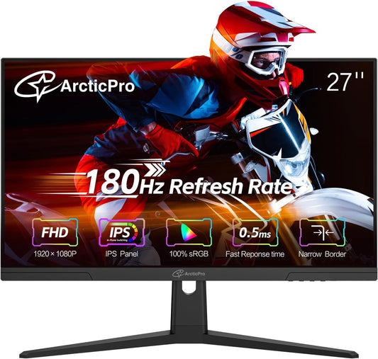 ArcticPro 27 Gaming Monitor: Ultra-Fast 180Hz Refresh Rate