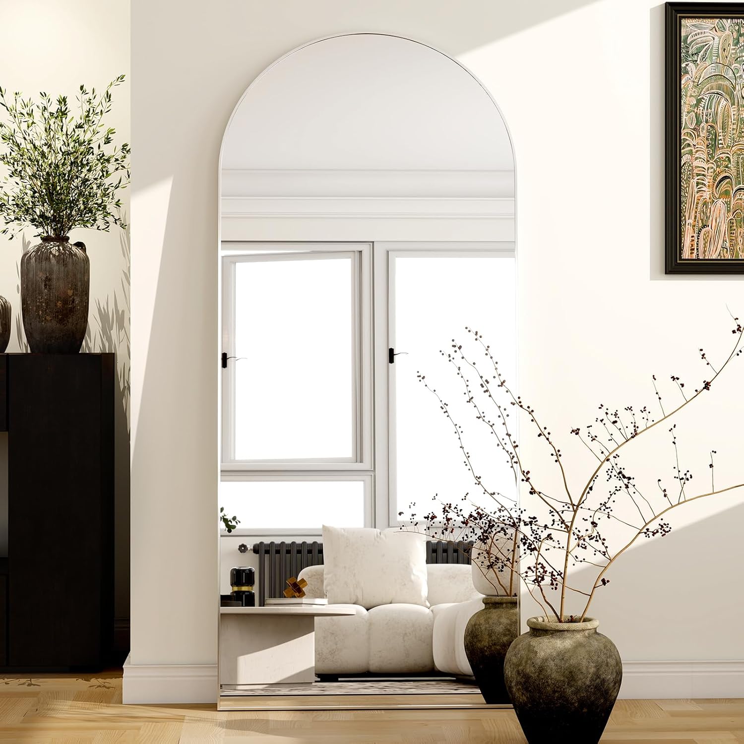 GLSLAND 20x57 inch Arched Full Length Mirror for Any Room