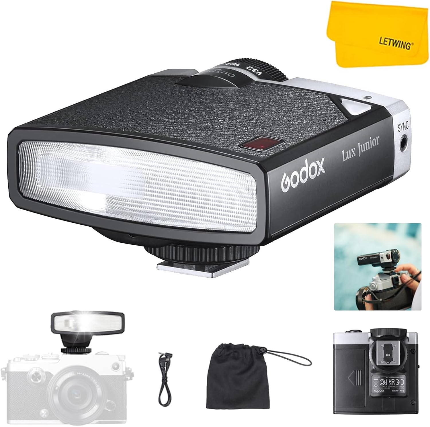Godox Lux Junior Retro Camera Flash for Creative Photography