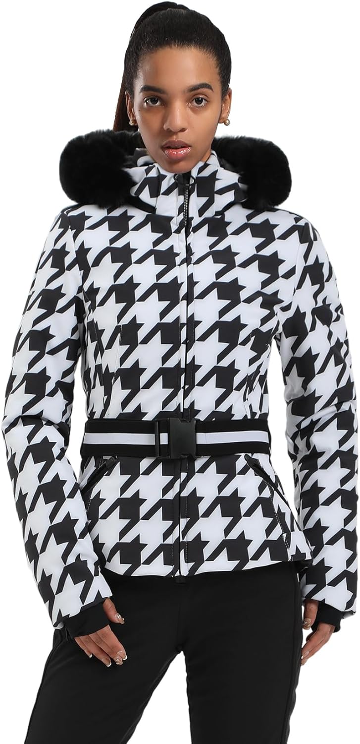 GSOU SNOW Women's Hooded Winter Ski Jacket