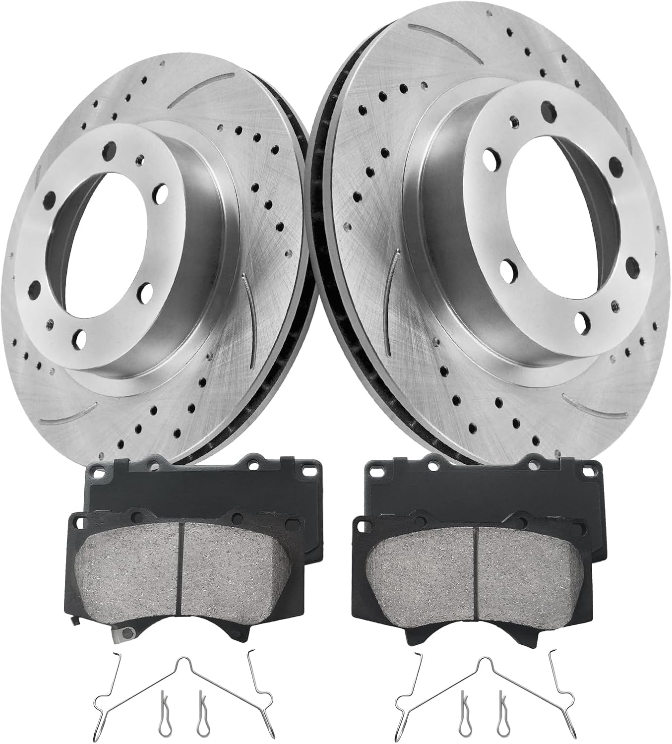 MOTOREVO Front Brake Pads And Rotors Kit For Toyota Tacoma