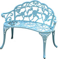 KAILI Garden Bench - Elegant Metal Aluminum Rose Design
