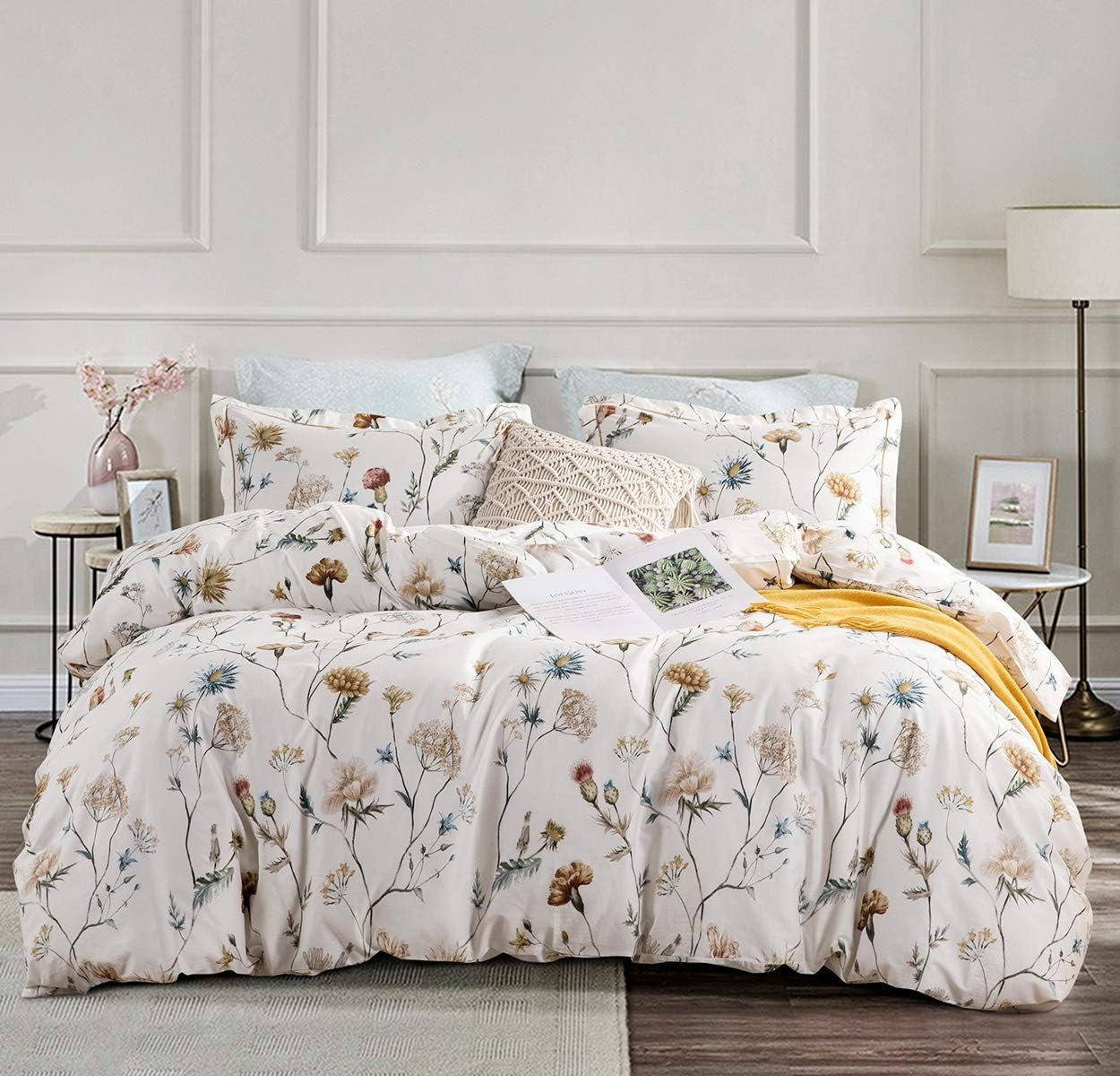 SLEEPBELLA Comforter Twin Size with Floral Design for Cozy Nights