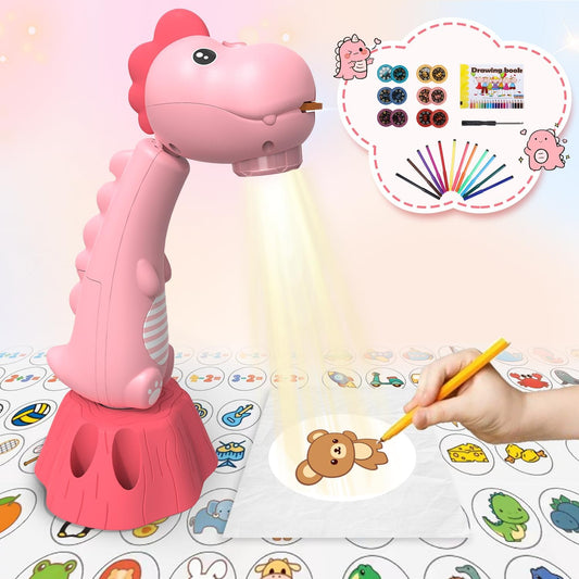 Kids' Drawing Projector with 96 Patterns & 12 BrushesPink