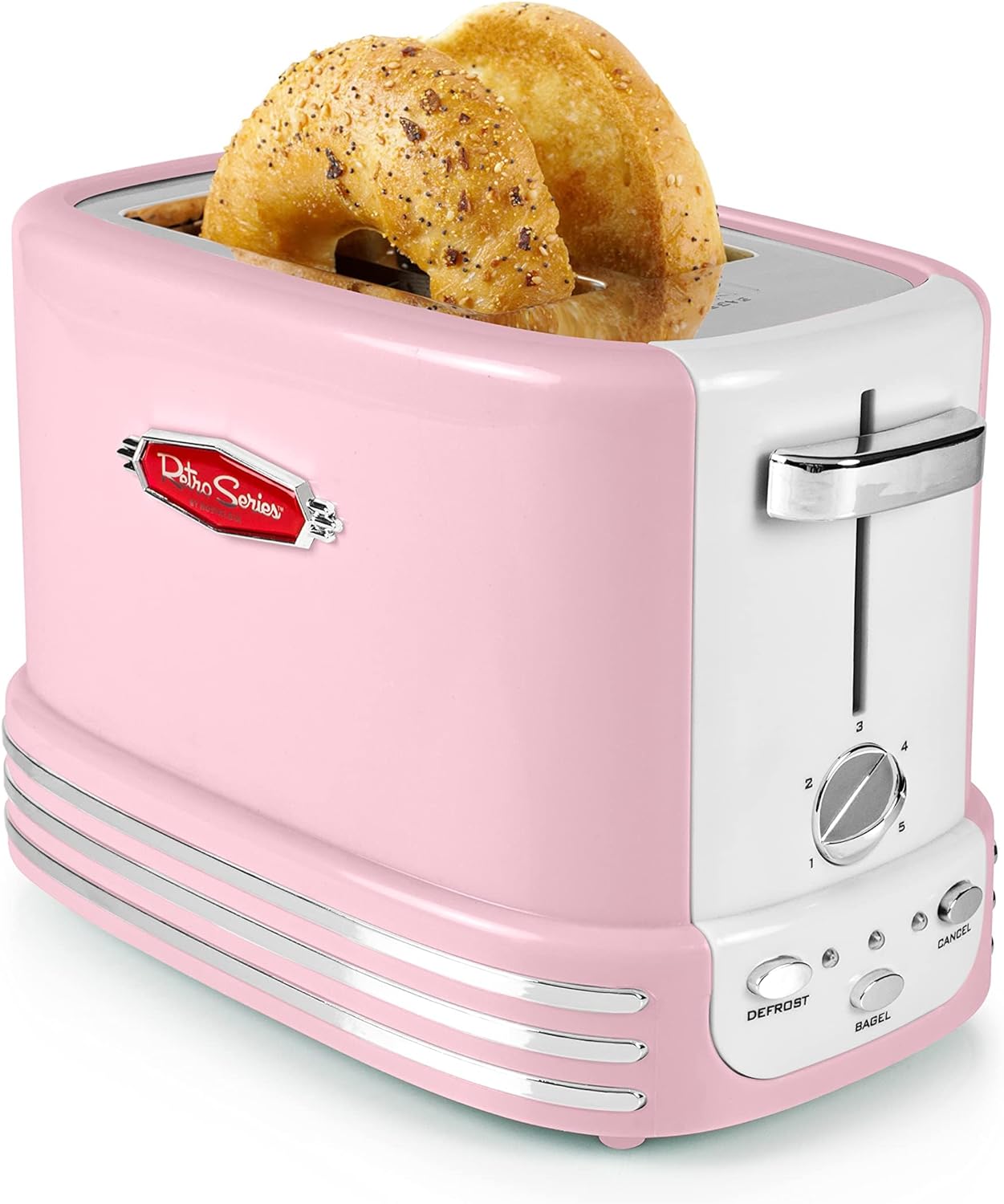 Nostalgia Retro Wide 2-Slice Toaster with Vintage Design