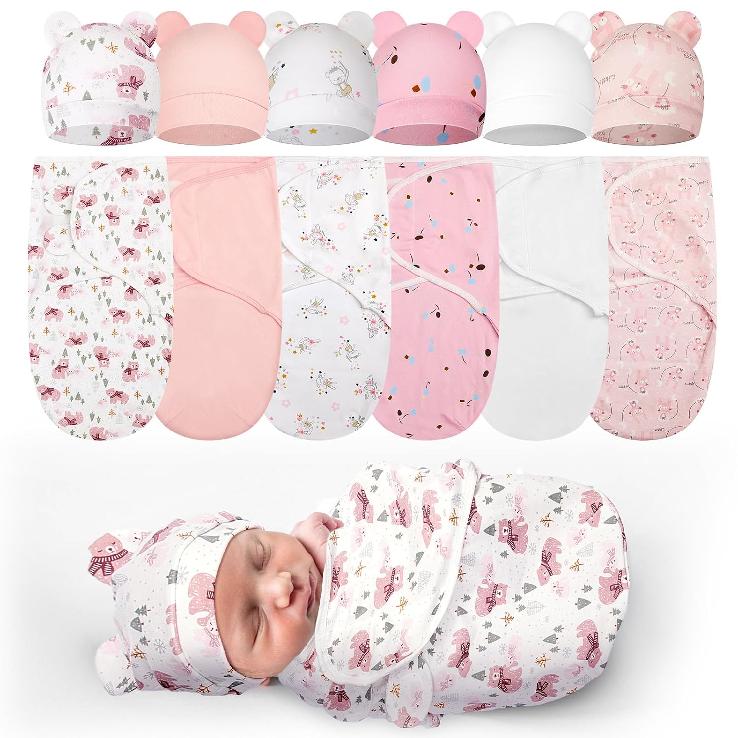Ramede 6 Pack Preemie Swaddle Blanket Set for Baby Comfort
