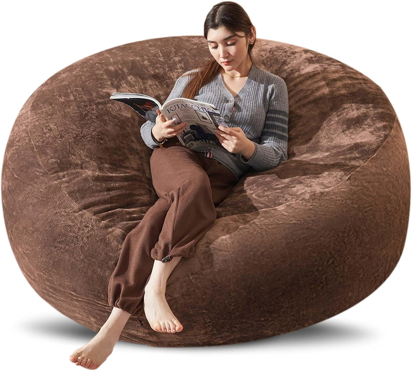 5Ft Memory Foam Bean Bag: Cozy Lounge Essential