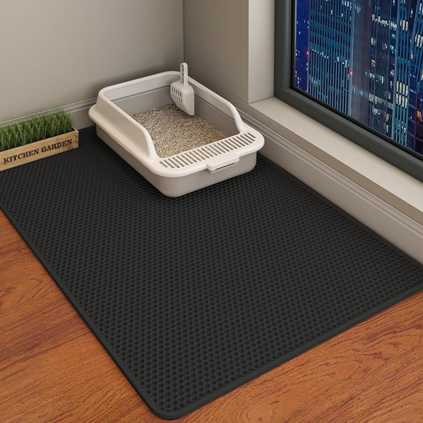 Cat Litter Mat with Honeycomb Design for Easy Cleanup and Control