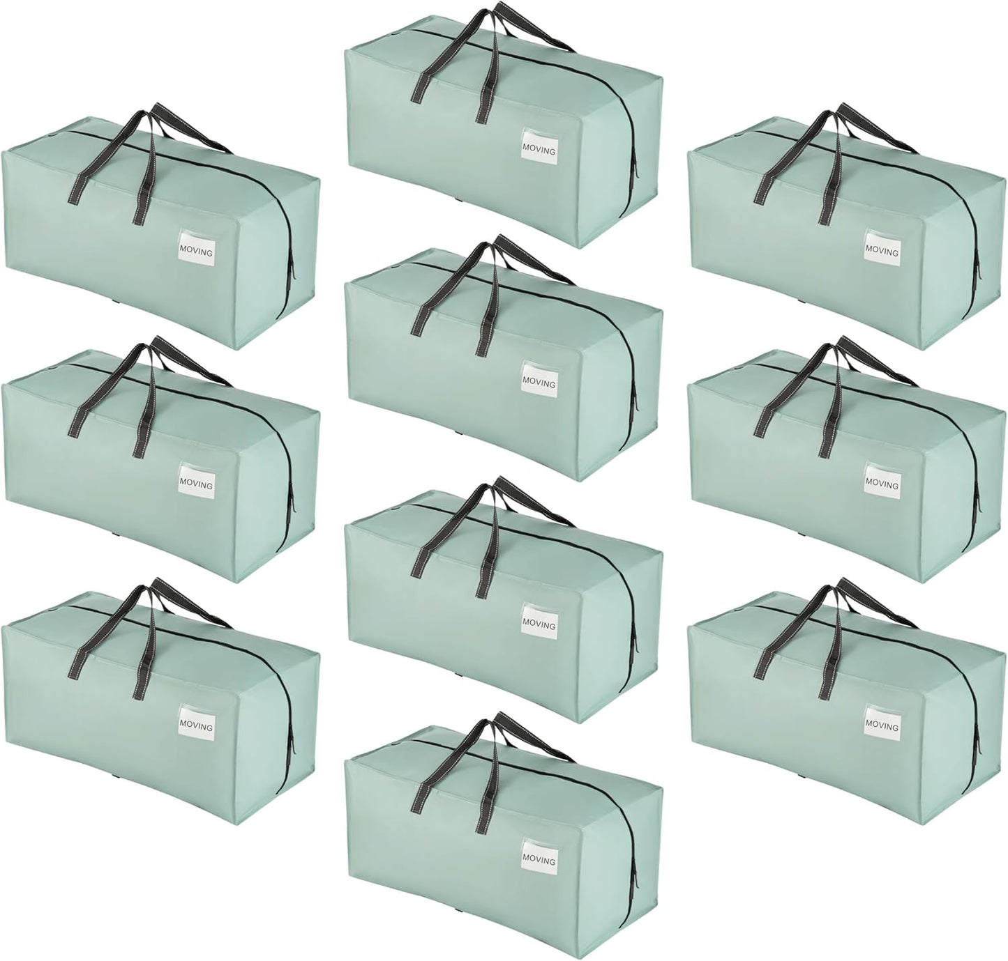 VENO 10 Pack Heavy Duty Moving Bags with Backpack Straps