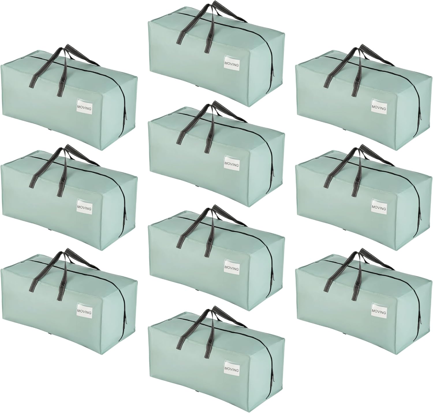 VENO 10 Pack Heavy Duty Moving Bags with Backpack Straps