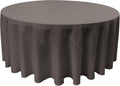 LA Linen Polyester Poplin 132in Round Tablecloth - Durable, Washable
