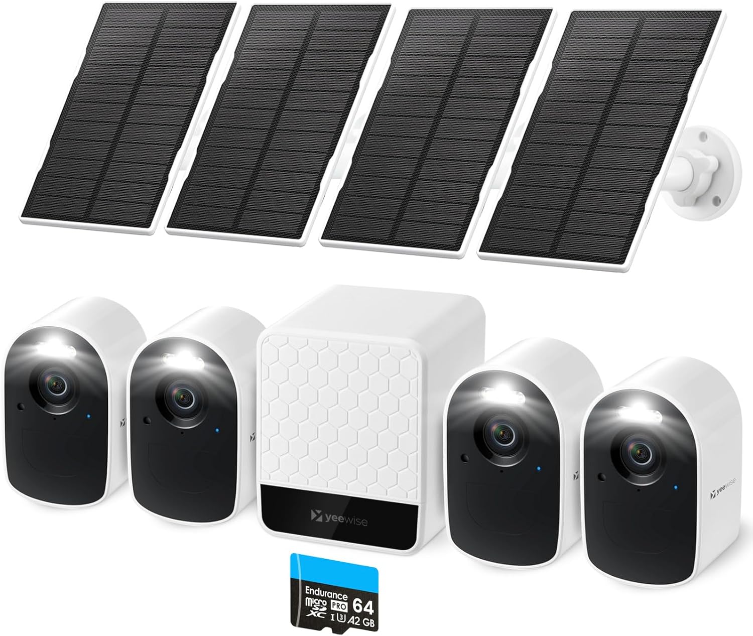 WiFi6 Solar Security Cameras Wireless Outdoor with 2K QHD Clarity