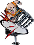 Krillin Destructo Disc Golf Pin - Funny Enamel Bag Pin