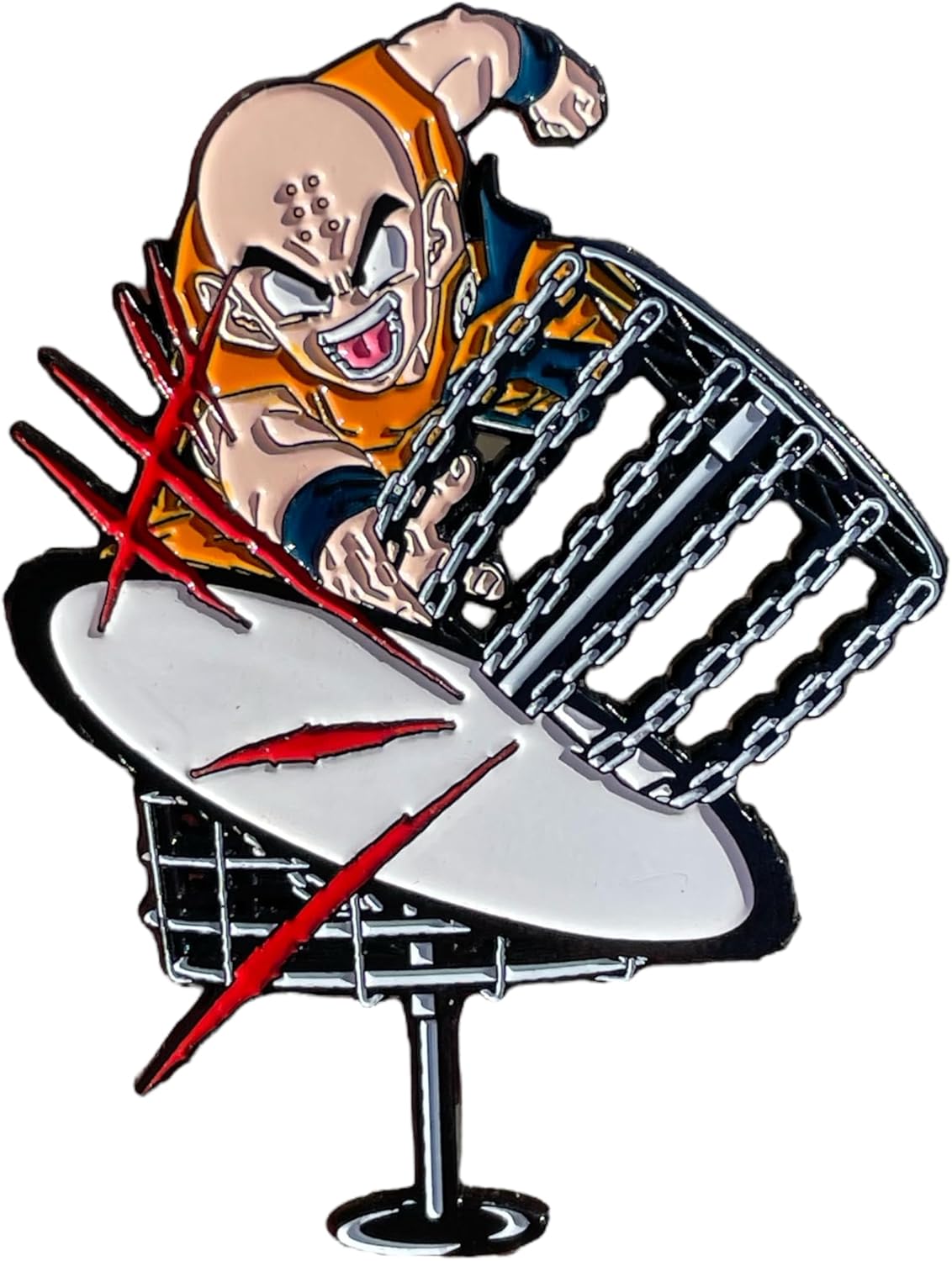 Krillin Destructo Disc Golf Pin - Style Your Bag in Festi Daze!