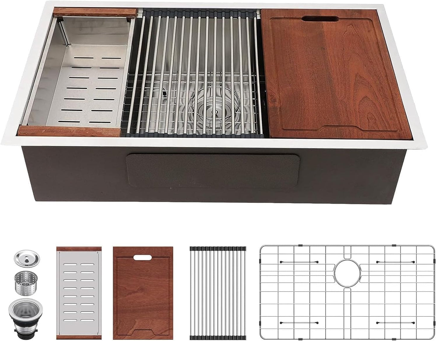 32 Undermount Kitchen Sink by Lordear - Durable Stainless Steel