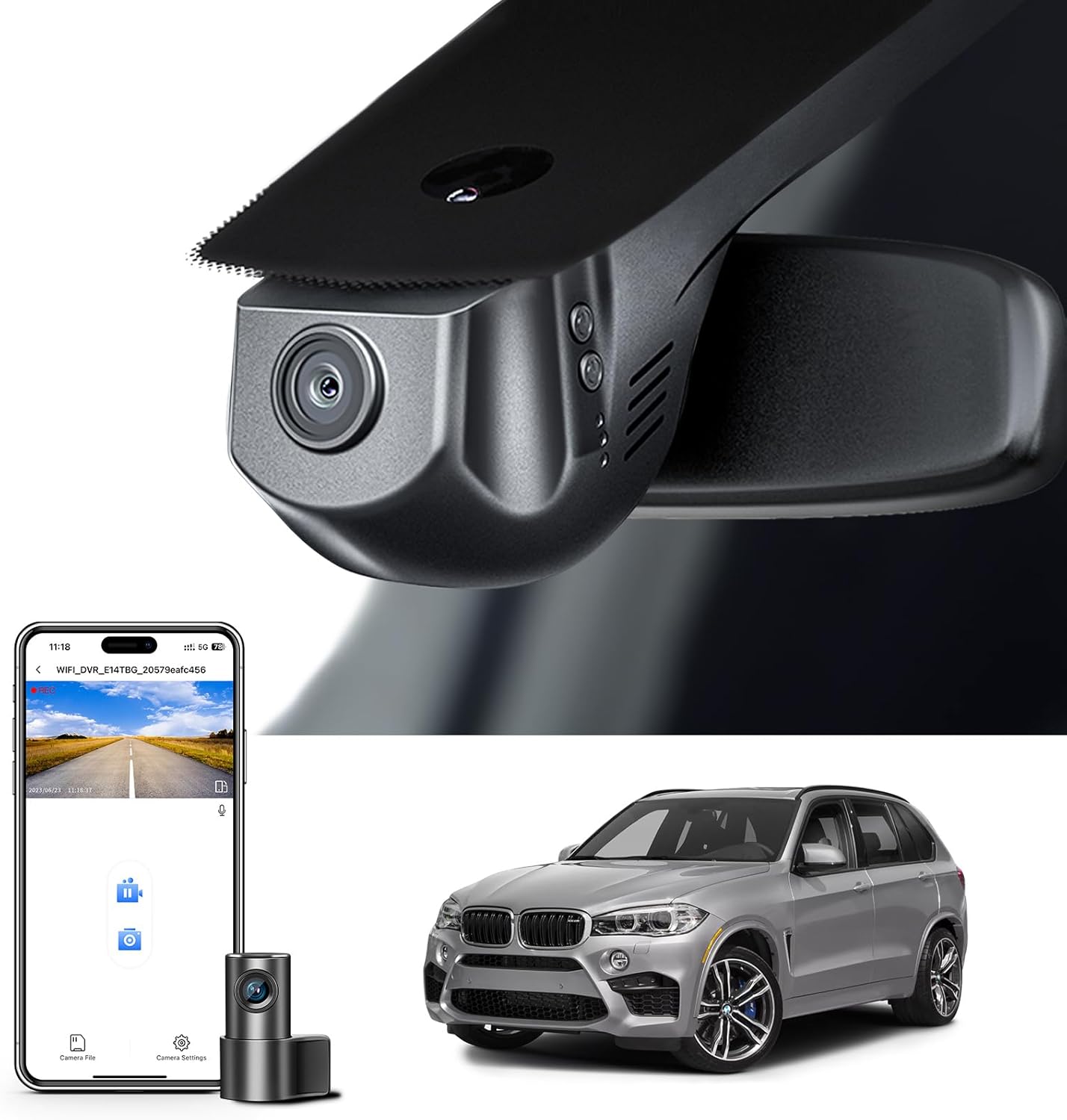 Front 4K & Rear 1080p Dash Cam for BMW X5 Gen3 F85 F15 2014