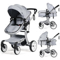 BABY JOY 2-in-1 High Landscape Baby Stroller - Reversible Bassinet