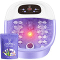 Purple Foot Soaker Spa with Heat, Bubbles and 22 Rollers - Lavender