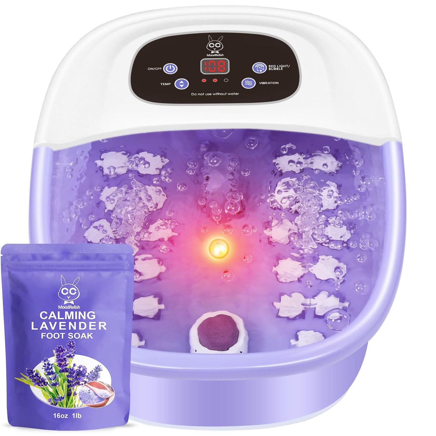 Foot Spa Bath Massager with Heat and Vibration for Relaxation