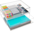 STORi STAX Plastic Stackable Organizer Drawers (Set of 2) - Clear