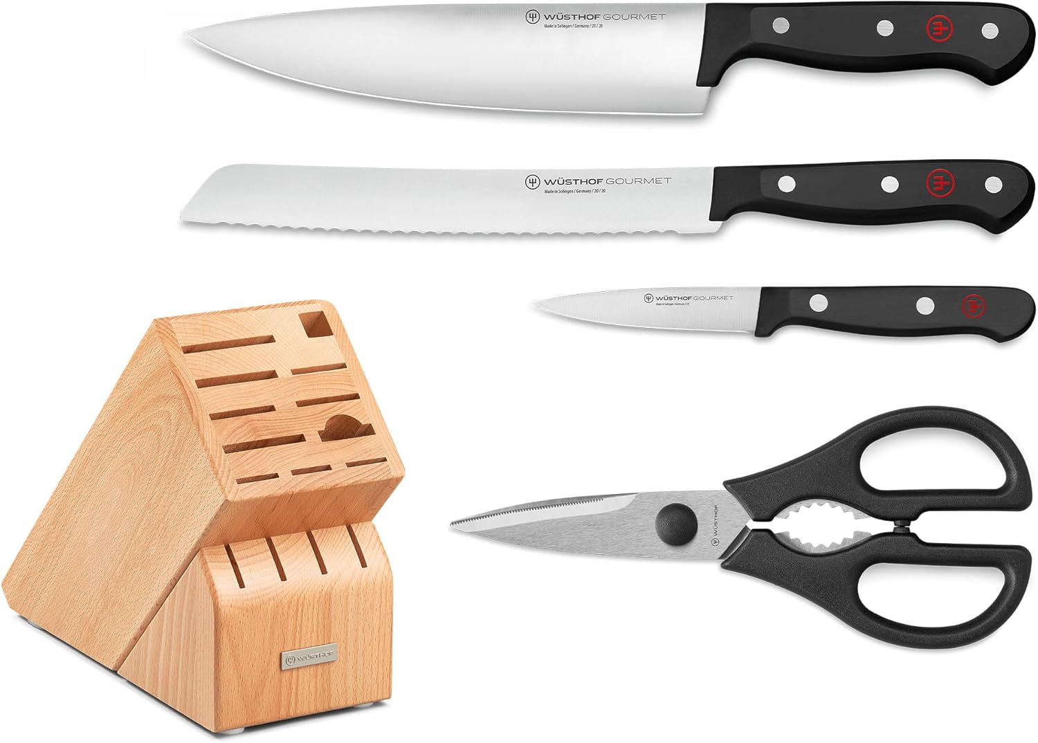 WUSTHOF Gourmet 5Pc Block Set - Precision Kitchen Knives