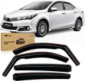 Nilight in Channel Rain Guards for Toyota Corolla Sedan - Low-Profile