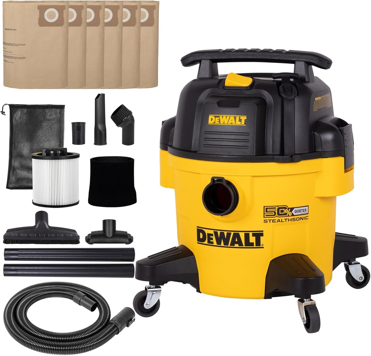 DEWALT 6 Gal Stealthsonic Shop Vacuum with Powerful Suction