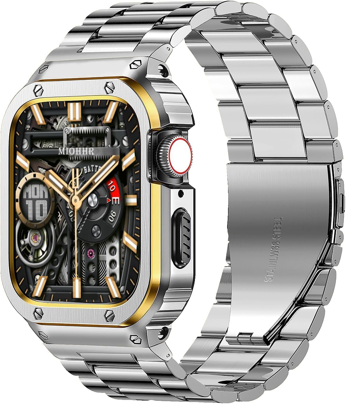 MioHHR Stainless Steel Band and Case for Apple Watch 42mm Series