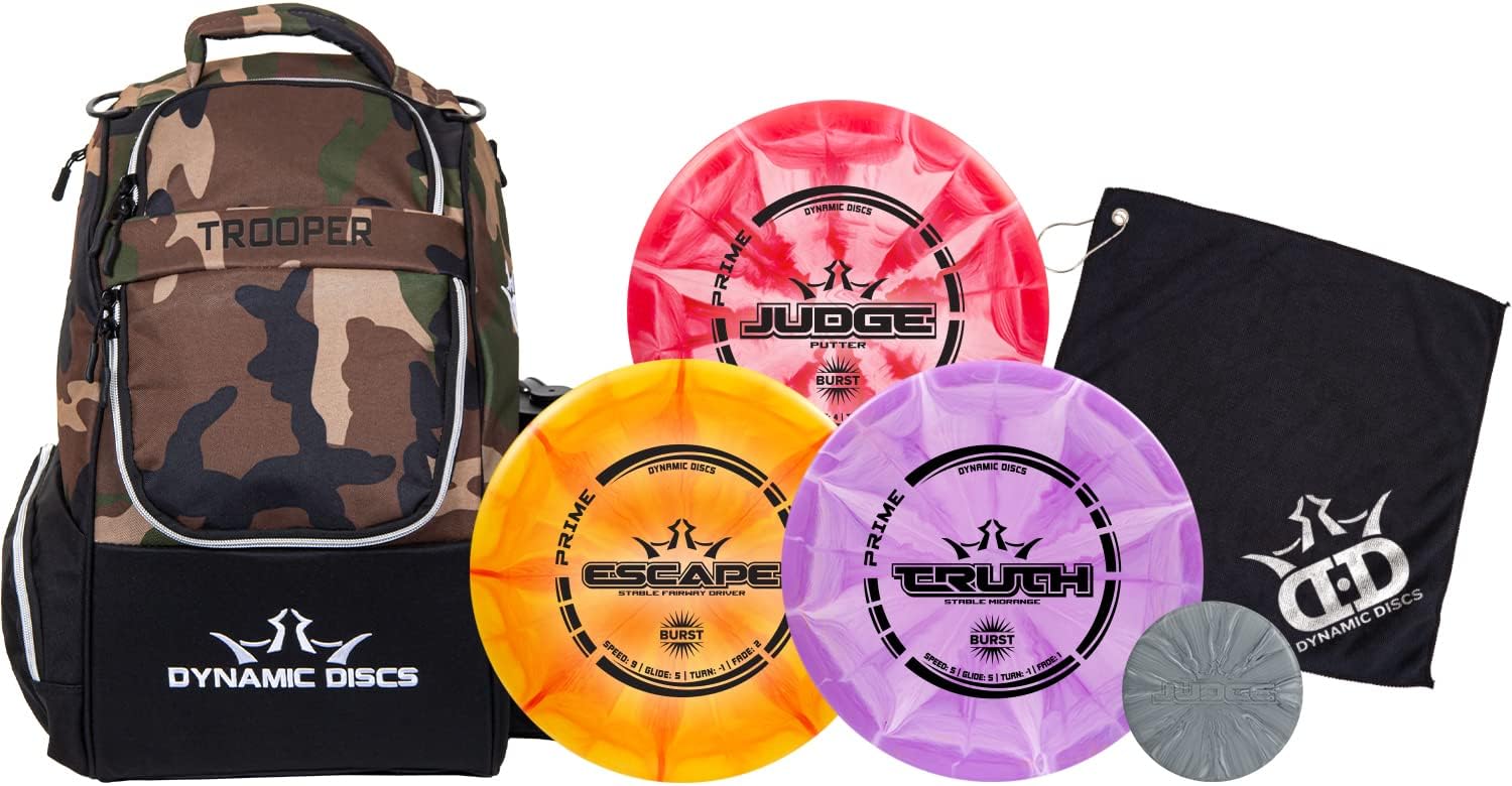 Dynamic Discs Trooper Backpack Starter Set | DD Prime Burst Discs