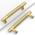 3.75in Gold Cabinet Pulls 10 Pack - Knurled Matte Gold Handles