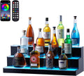 VEVOR LED Lighted Liquor Bottle Display 3-Tier 30 in - Illuminated Bar