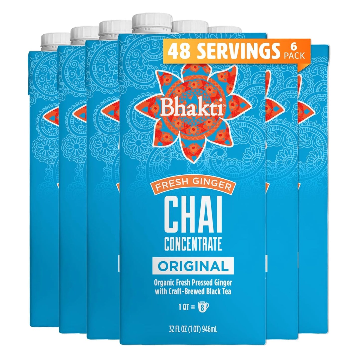 Bhakti Chai Tea Concentrate - Organic Ginger Black Tea Pack