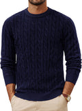 PJ PAUL JONES Mens Cable Knit Pullover Sweater - Soft, Structured